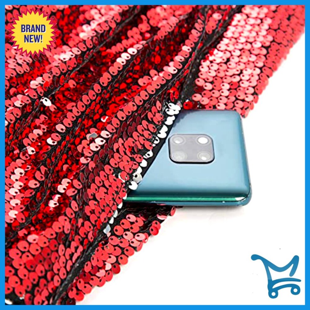 Sequin Bomber Jacket With Pockets, Long Sleeve Fr… - image 5